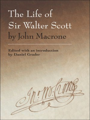 cover image of The Life of Sir Walter Scott by John Macrone
